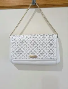 《ほぼ未使用 》KATE SPADE　 レザー 2way バッグ ホワイト