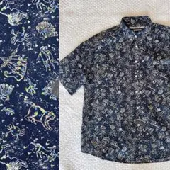 トライセクト 半袖シャツ　リバティ　ケビン　メンズM ファットシルエット　星座柄