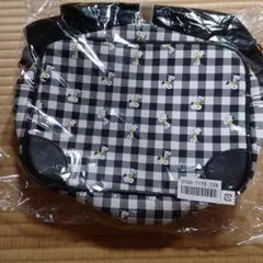 かたひも長めスヌーピーギンガムチェックショルダーバック　新品　未使用