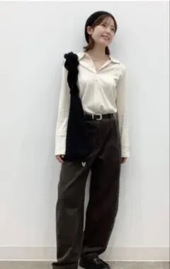 アイボリー 長袖カーディガン