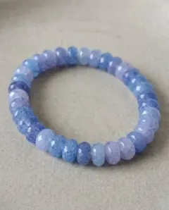 【冷静 癒し】ブルーアゲート8×4mm 天然石ブレスレット 知性のお守りのサムネイル