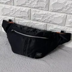 美品✨ポーター PORTER タンカー ウエストポーチ 黒 オレンジ ナイロン