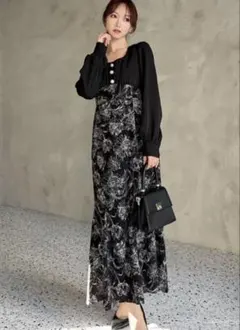 【値下げ交渉⭕️】フロントギャザーマーメイドワンピース