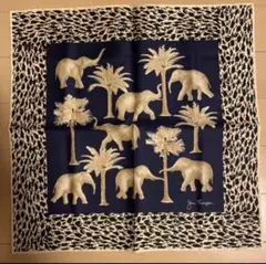 新品 ジム・トンプソン シルクスカーフ 説明書付 象柄 タイシルク 絹