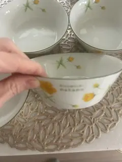 hiromichi nakano 花柄ボウル 4個セット　サラダボウル