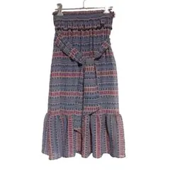 【新品・定価29400円】FLORENT★オリエンタル柄クレープシアースカートのサムネイル