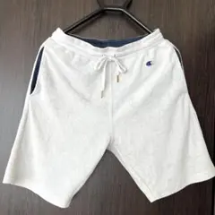 Champion チャンピオンL ホワイト タオル地 ショートパンツ メンズ