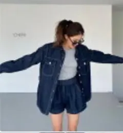 ダークデニム　セットアップ