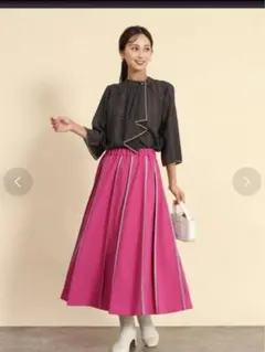 未使用に近い フェンネルロングスカート