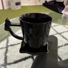 Francfranc 黒いカップとソーサーセット