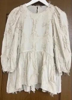 ZARA ザラ　デザインフリンジトップス