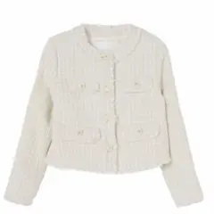 herlipto Grace Tweed Jacket Sサイズ ホワイトのサムネイル