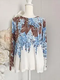 【新品タグ付】イタリア製 Livia Molinari 花柄 トップス L