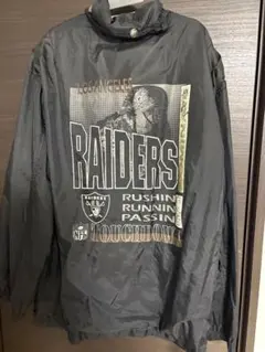 Raiders ナイロンジャケット ブラック グレー NFL【RAIDERS / レイダース】ナイロンジャケット | 古着屋KAKAVAKA