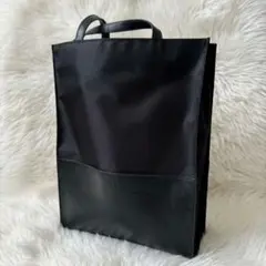Y's 요우지야마모토 캔버스 가죽 전환 토트 백 A4 가능 블랙