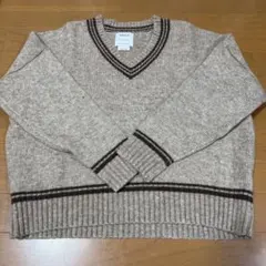 RVCA Vネック ニット セーター ベージュ