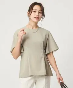 【美品】green label relaxing サラフール タックブラウス