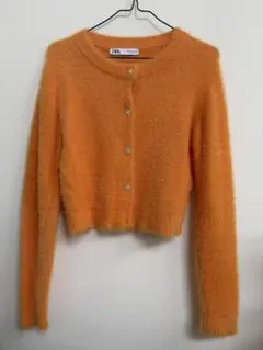 ZARA オレンジ カーディガン