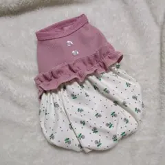 犬服　花柄ワンピース