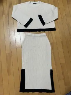 SHEIN アイボリー ブラック セットアップ