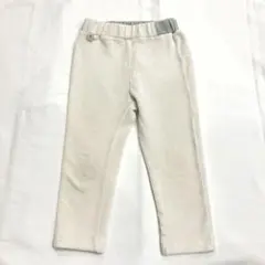 美品　moimoln soft& 110 ホワイトパンツ フリースパンツ