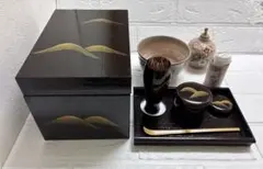 茶道具セット 山蒔絵 漆器 抹茶道具一式のサムネイル