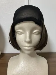 アクアドール　帽子用ウィッグ 人毛ミックス ブラウンのサムネイル