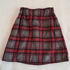 GU チェック柄スカート 130