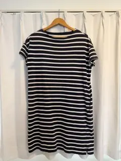 無印良品 ボーダーカットソーワンピース M-L