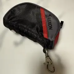 Srixon 小物入れ ブラック/レッド クリップ付き