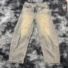 GUバレルレッグジーンズL