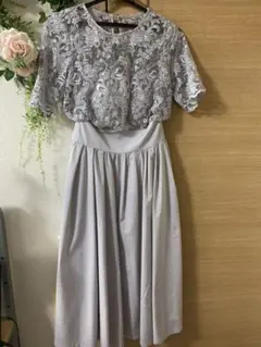 【LAGUNAMOON】LADYオーバーレースギャザードレス