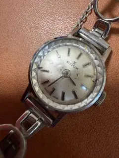 EDOX レディース 手巻き時計 シルバーカラー　アンティーク　稼働品のサムネイル