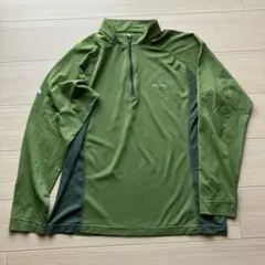 モンベル ハーフジップ長袖トップス オリーブグリーン　XL