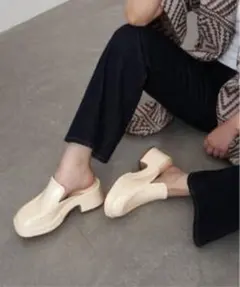 Le Talon GRISE 6cm ウエッジローファー S