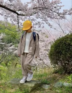 キッズ　セットアップスーツ　チェック柄
