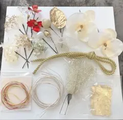 【うさ子様専用】水引き2色＊金箔付き⭐︎胡蝶蘭白髪飾り⭐︎ 結婚式＊成人式