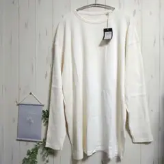 新品タグ付き☆アンフィット　ロンTシャツ〚フリー〛ワッフル ビッグシルエット