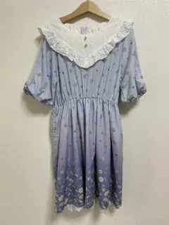 axesfemmeアクシーズファム花柄5分袖ワンピース 140