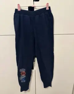 ネイビー刺繍入りスウェットパンツ