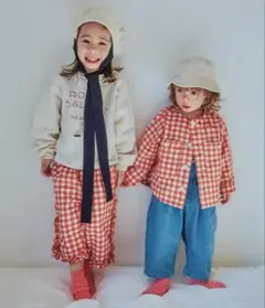 p.premier ギンガムチェック　ジャケット　100cm