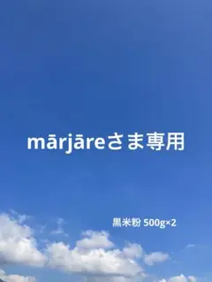 【mārjāreさま専用】■自然栽培黒米粉 500g ×2■のサムネイル