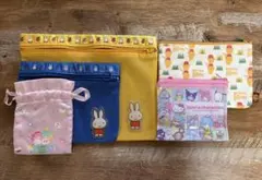 サンリオ　ミッフィ　プーさん　キャラクター　ミニポーチ　5点セット