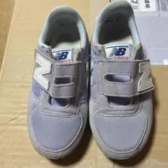 New Balance ベルクロスニーカー ライトグレー/ブルー