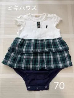 ミキハウス ロンパース 70 チェック柄のサムネイル