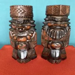 木彫り ティキ像 13体セット ハワイアン 置物 ハワイ雑貨　TIKI 木彫り ティキ像 13体セット ハワイ 置物 ハワイ雑貨 TIKI