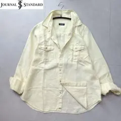 ジャーナルスタンダード長袖シャツ リネンシャツ レギュラーカラー2WAYのサムネイル