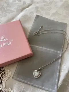 H.BIRD ハート型オパールネックレス