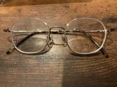 JINS クリアラウンドメガネ ケース付き