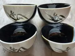 佐々木八十二 美濃焼 瑞光窯 黒織部湯呑 五客揃 箱無 - メルカリ